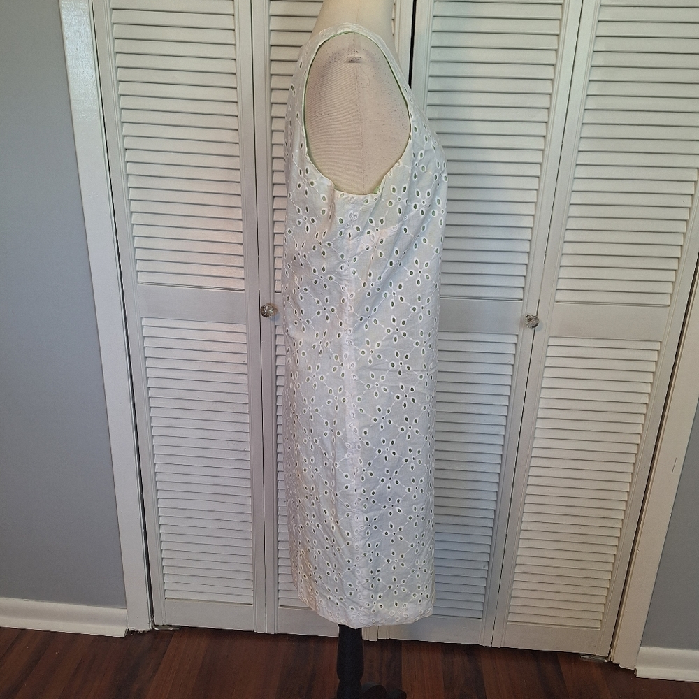 Madison cotton white sherbet eyelet lace dress sz XL *C6 - Picture 2 of 5